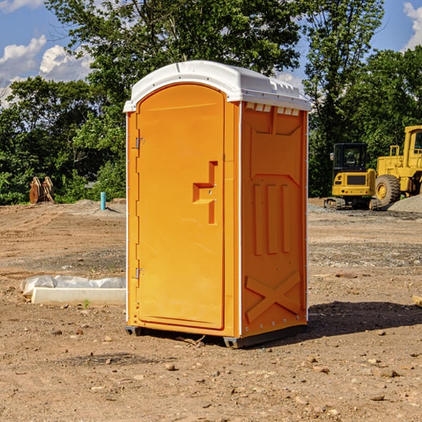 how often are the portable restrooms cleaned and serviced during a rental period in New Post WI